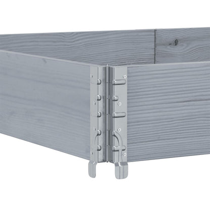 Palletopzetranden Massief Grenenhout 3 150 x 50 cm Grijs