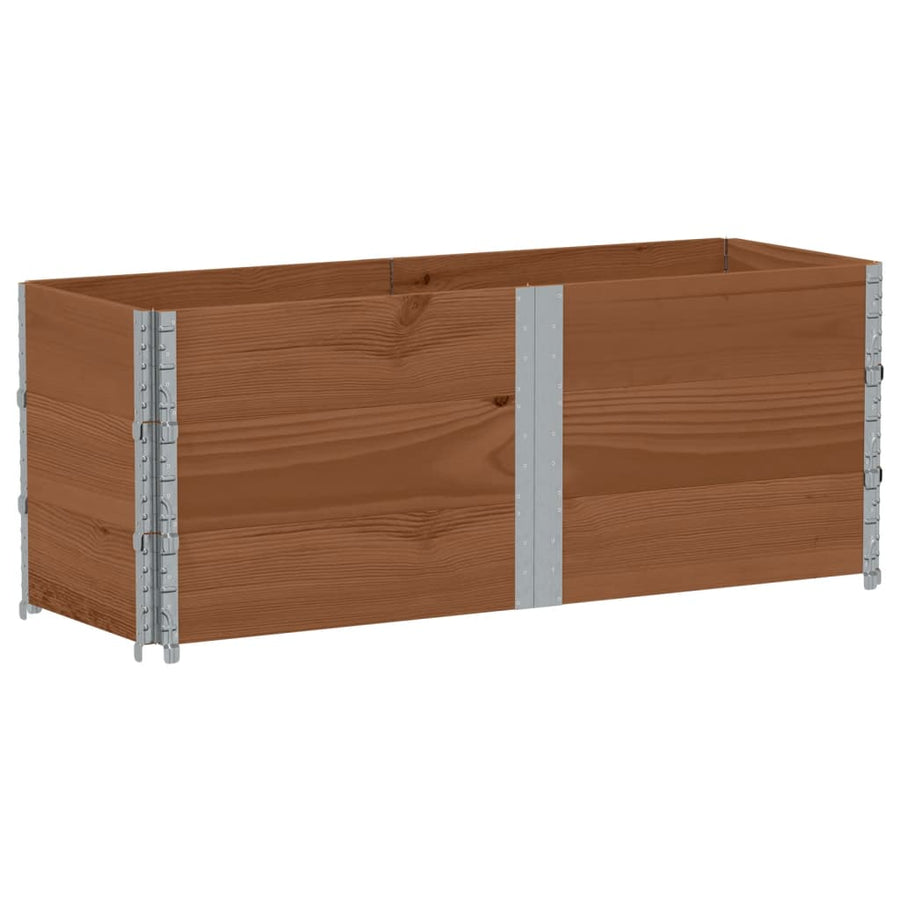 Palletopzetranden Massief Grenenhout Bruin 3