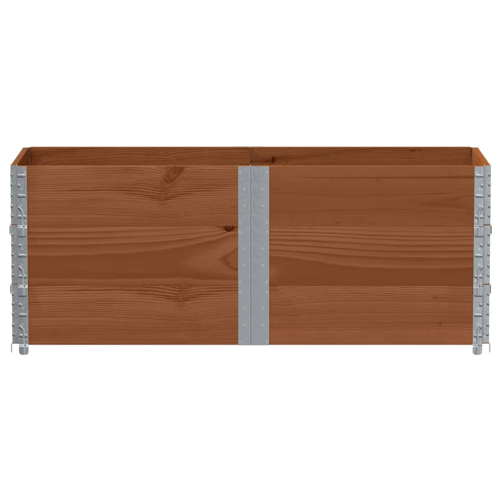 Palletopzetranden Massief Grenenhout Bruin 3