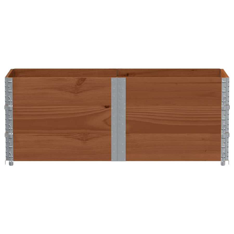 Palletopzetranden Massief Grenenhout Bruin 3