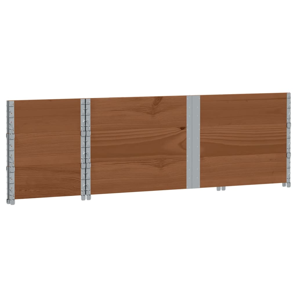 Palletopzetranden Massief Grenenhout Bruin 3