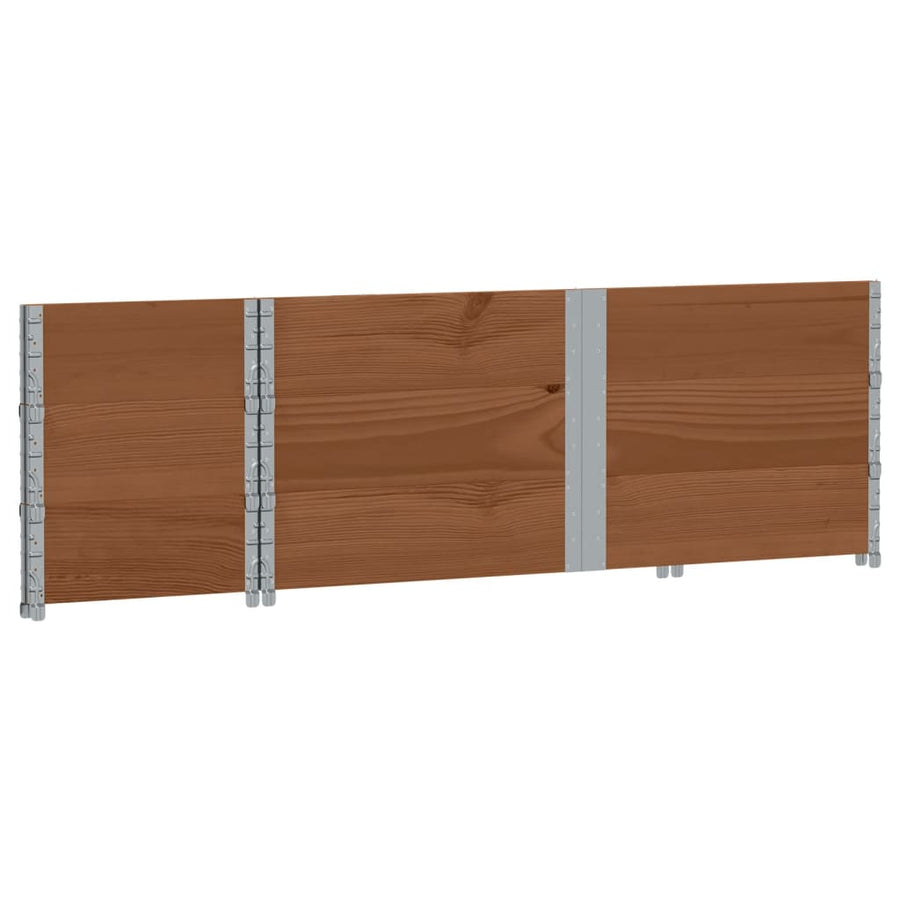 Palletopzetranden Massief Grenenhout Bruin 3