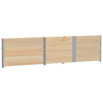Palletopzetranden 3 st 150x100 cm massief grenenhout