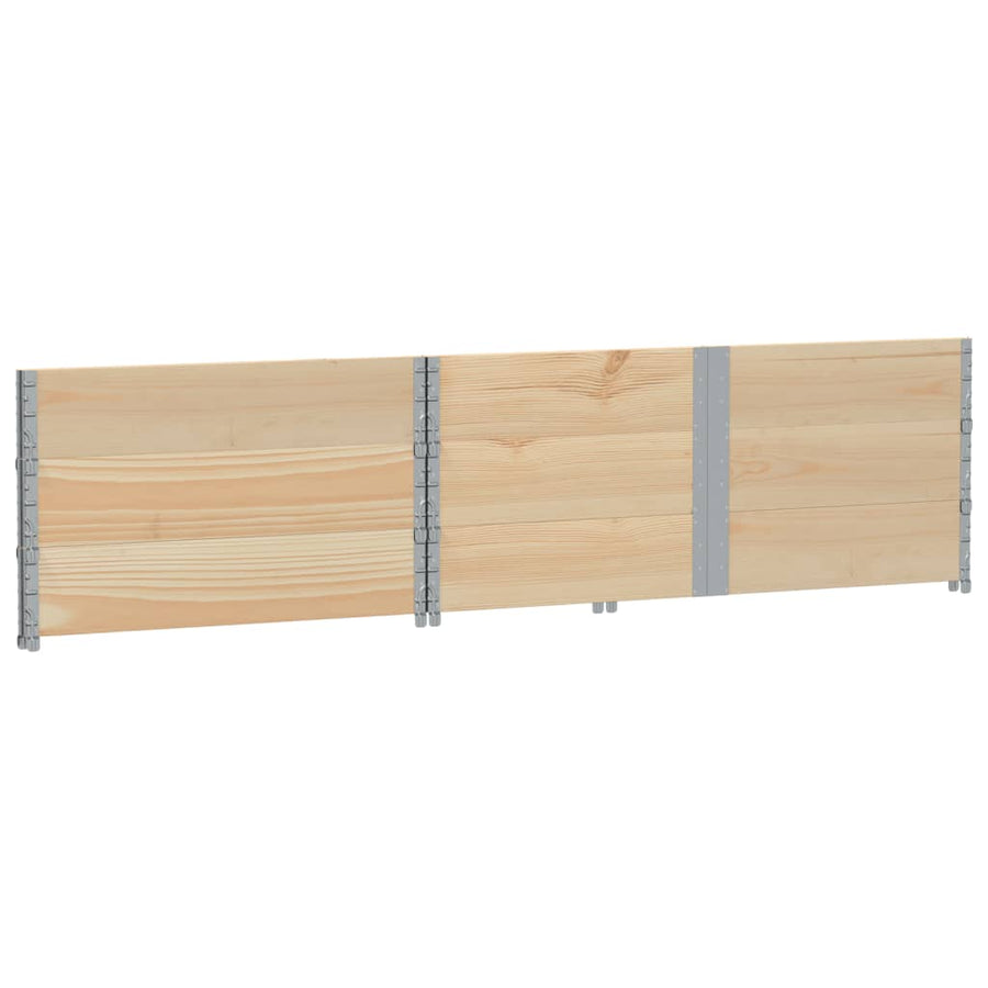 Palletopzetranden 3 st 150x100 cm massief grenenhout