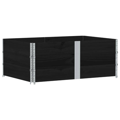Palletopzetranden 3 st 150x100 cm massief grenenhout zwart