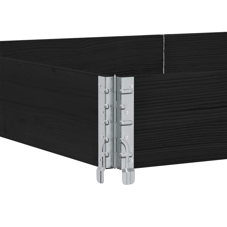 Palletopzetranden 3 st 150x100 cm massief grenenhout zwart