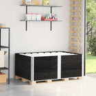 Palletopzetranden 3 st 150x100x60.5 cm massief grenenhout zwart
