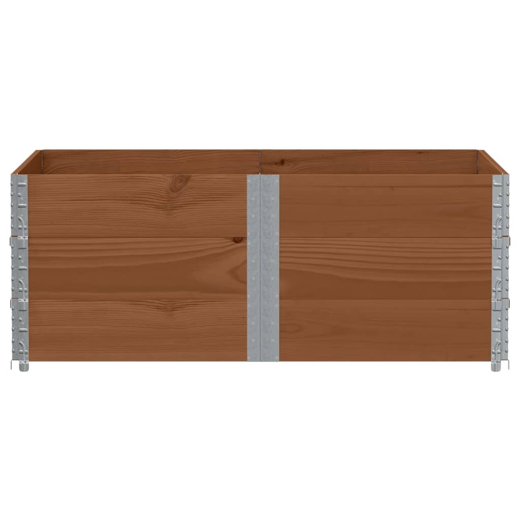 Palletopzetranden Massief Grenenhout Bruin 3