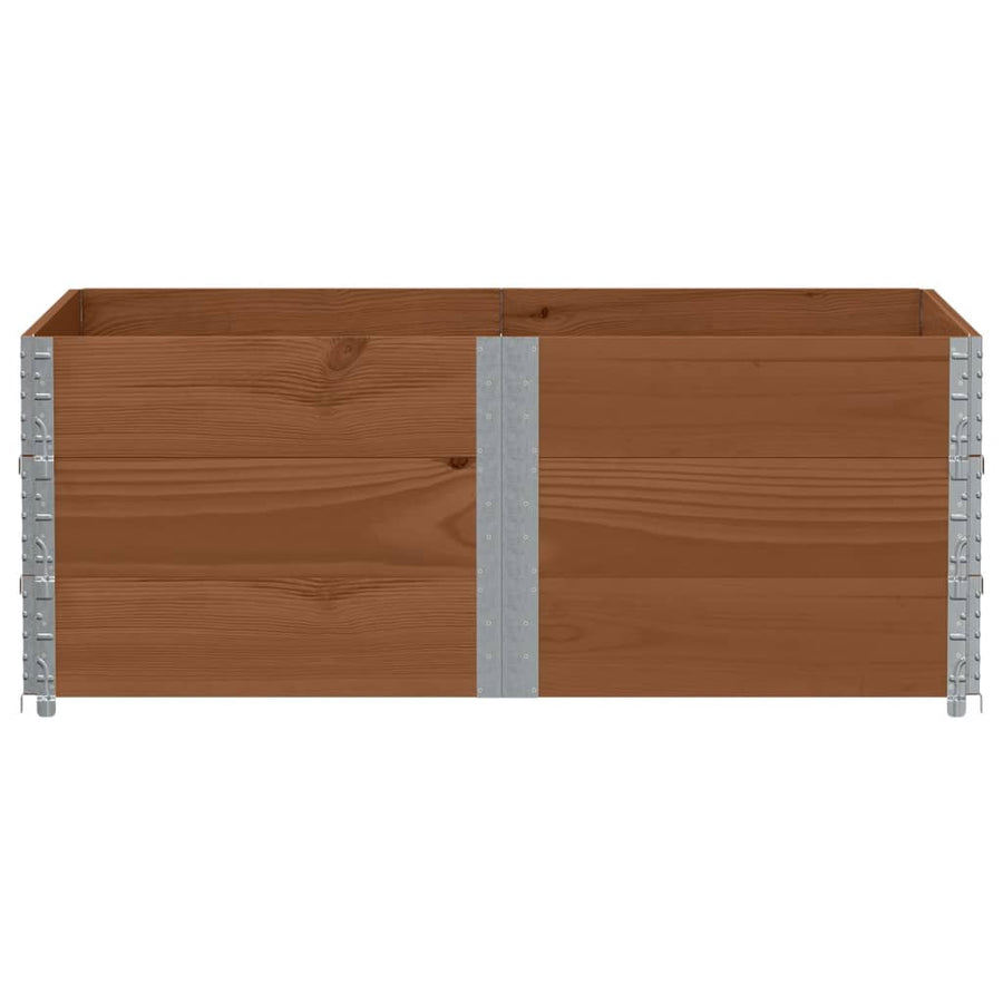 Palletopzetranden Massief Grenenhout Bruin 3