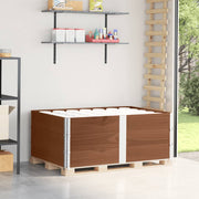 Palletopzetranden massief grenenhout bruin