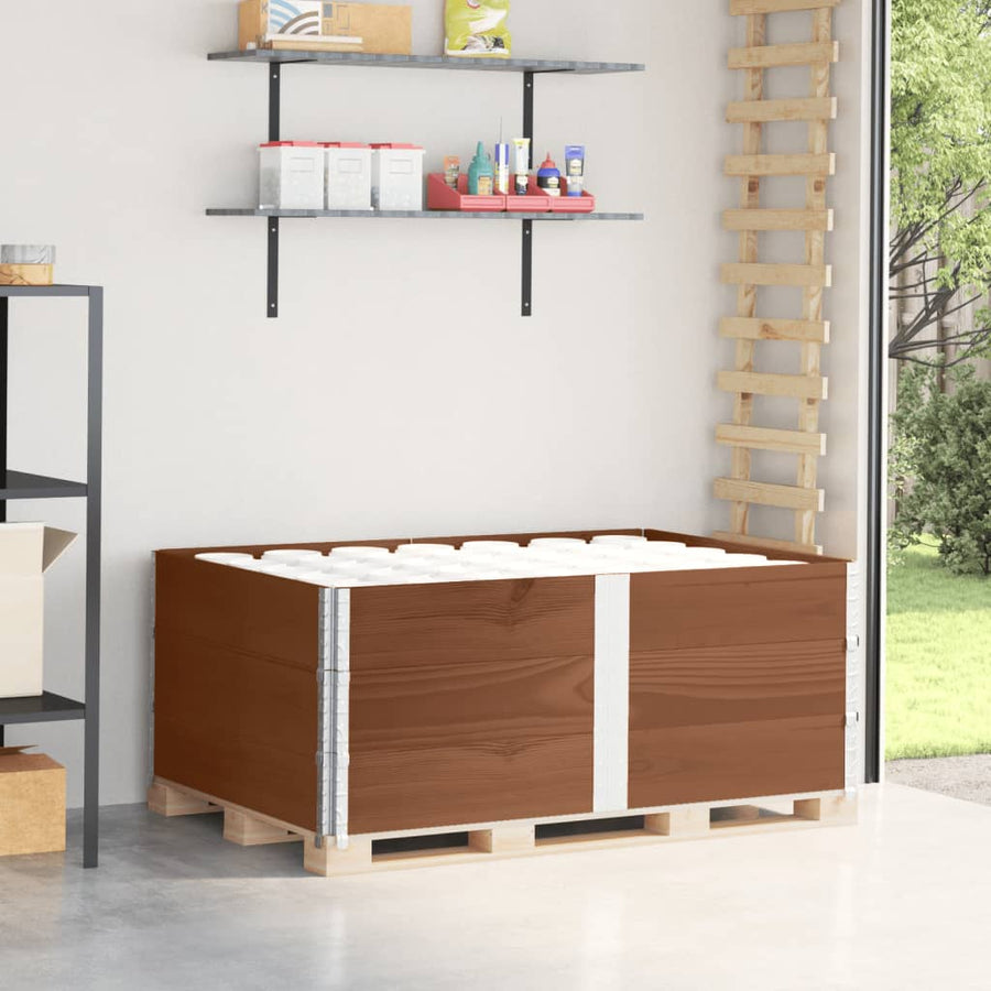 Palletopzetranden Massief Grenenhout Bruin 3