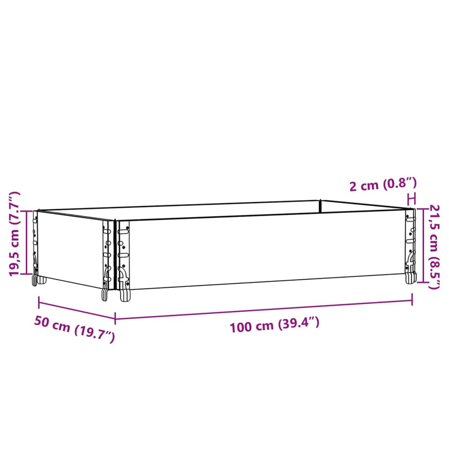 Plantenbak 100X50 Cm Massief Grenenhout 100 x 50 x 21.5 cm