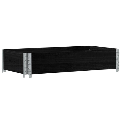 Plantenbak 100x50 cm massief grenenhout zwart