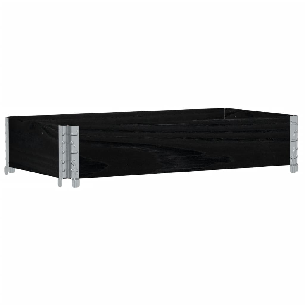 Plantenbak 100x50 cm massief grenenhout zwart