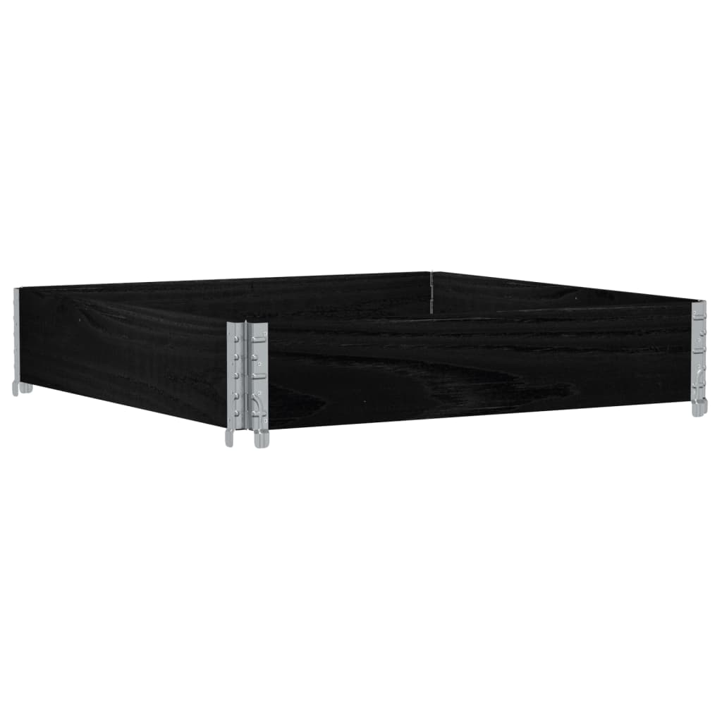 Plantenbak 100x100 cm massief grenenhout zwart