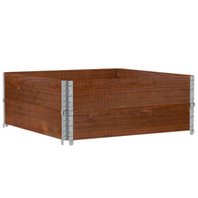 Plantenbak 100X100 Cm Massief Grenenhout Bruin 100 x 100 x 41 cm