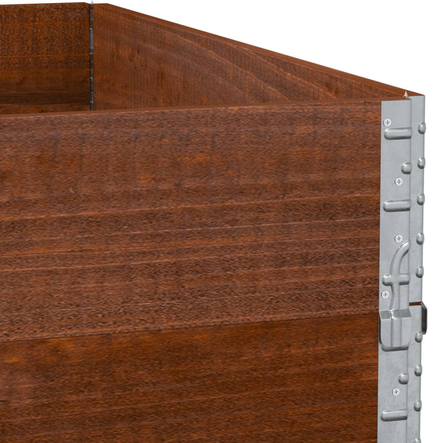 Plantenbak 100X100 Cm Massief Grenenhout Bruin 100 x 100 x 41 cm