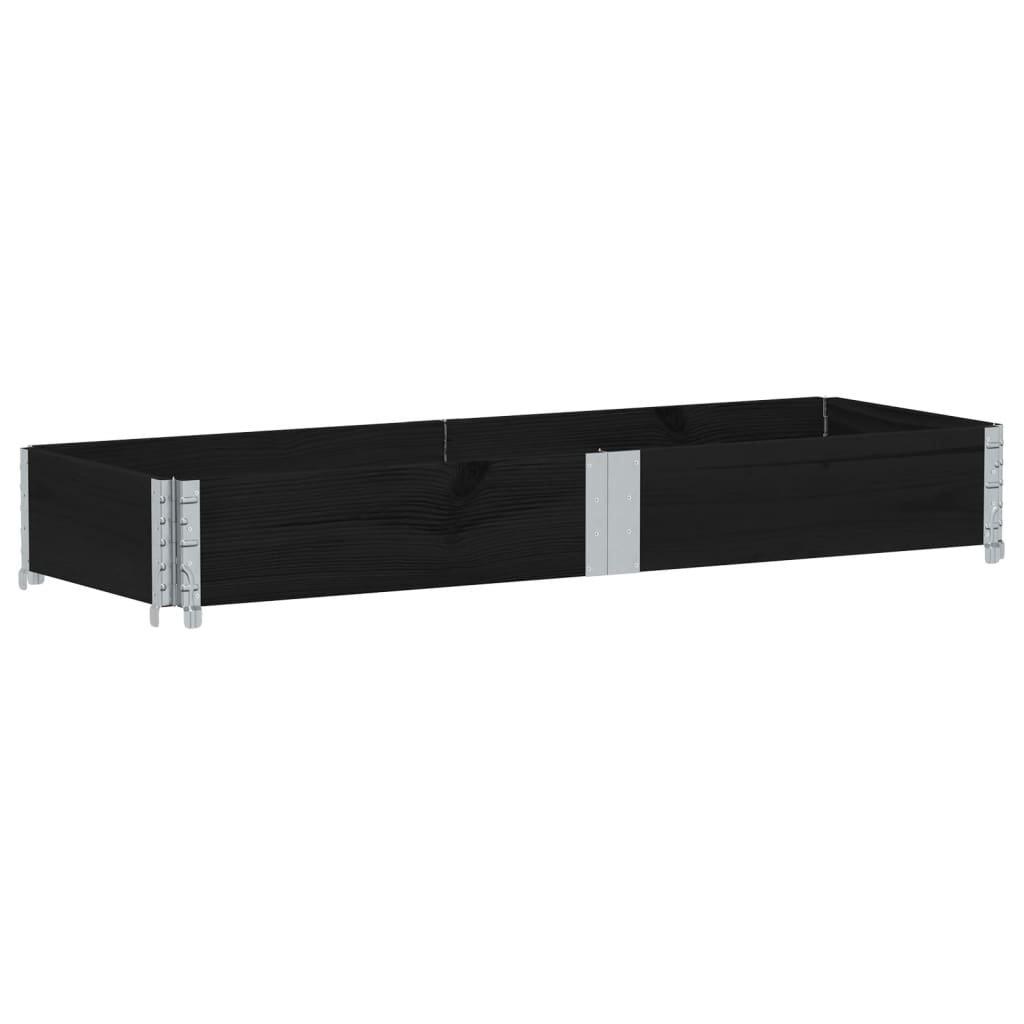 Plantenbak 150x50 cm massief grenenhout zwart