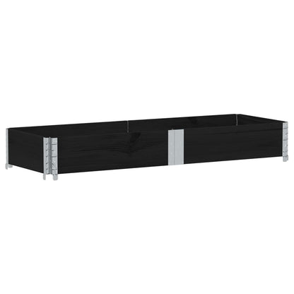 Plantenbak 150x50 cm massief grenenhout zwart