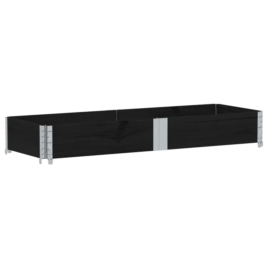 Plantenbak 150x50 cm massief grenenhout zwart