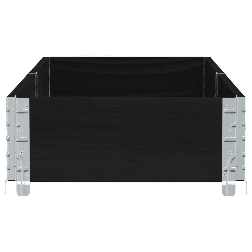 Plantenbak 150x50 cm massief grenenhout zwart