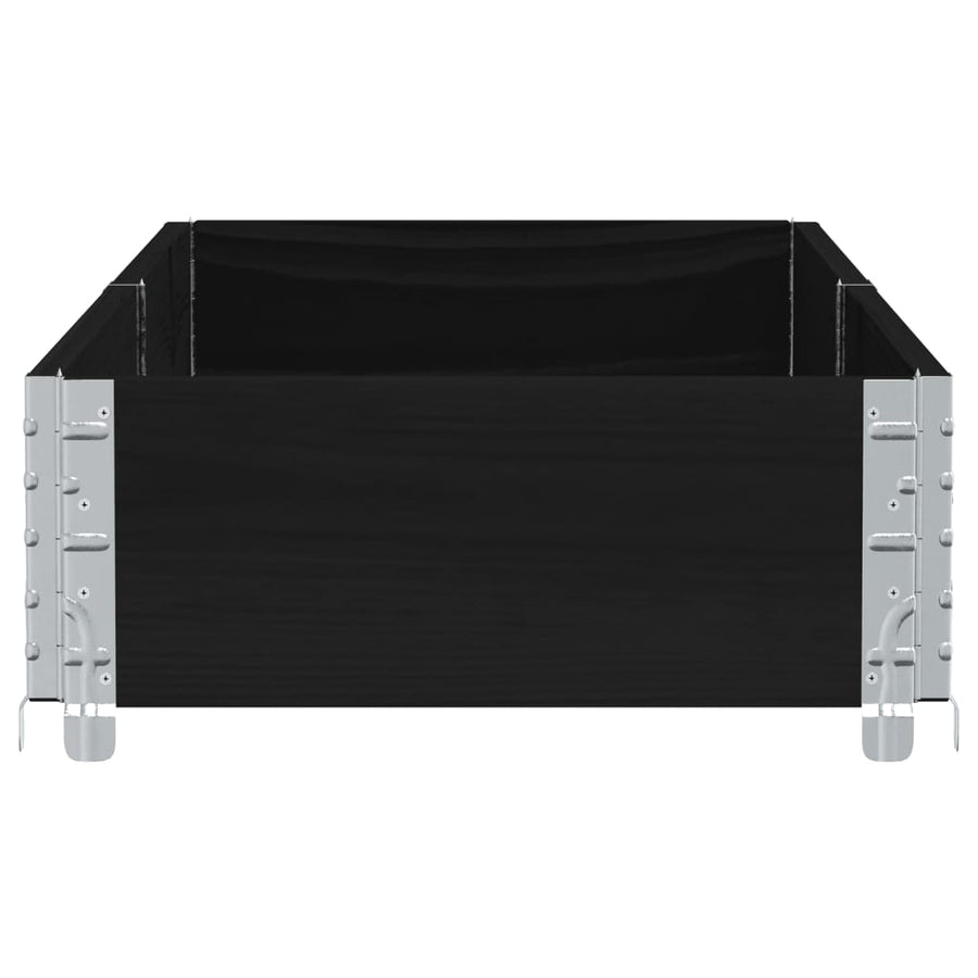 Plantenbak 150x50 cm massief grenenhout zwart