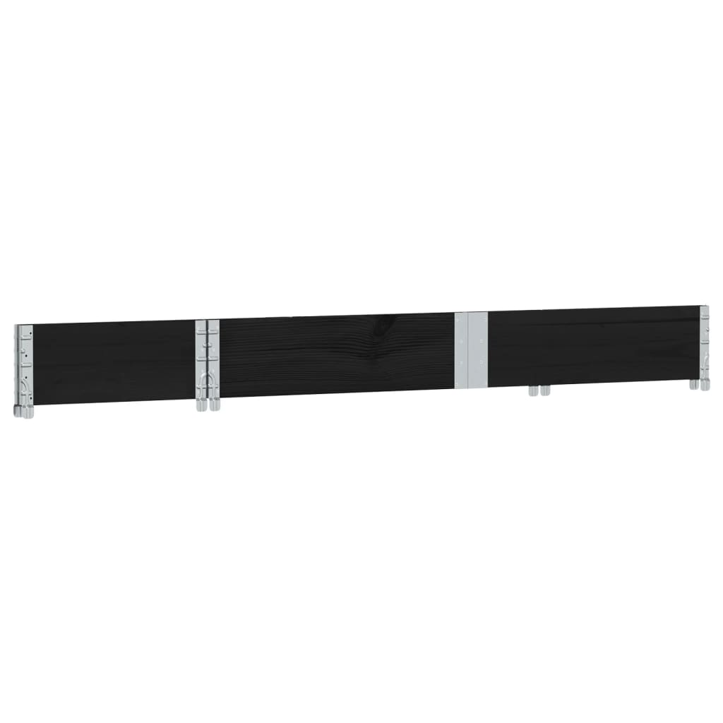 Plantenbak 150x50 cm massief grenenhout zwart