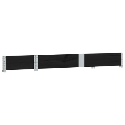 Plantenbak 150x50 cm massief grenenhout zwart