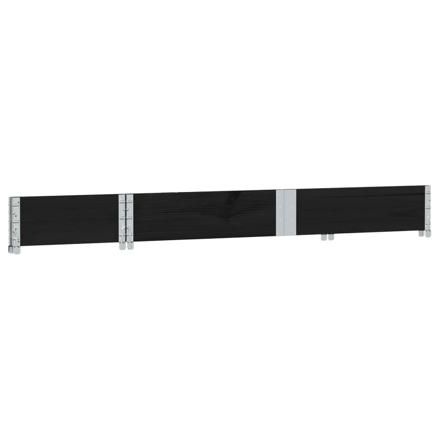 Plantenbak 150x50 cm massief grenenhout zwart