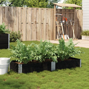 Plantenbak 150x50x21.5 cm massief grenenhout zwart