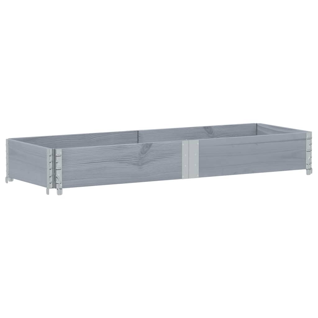 Plantenbak 150x50 cm massief grenenhout grijs
