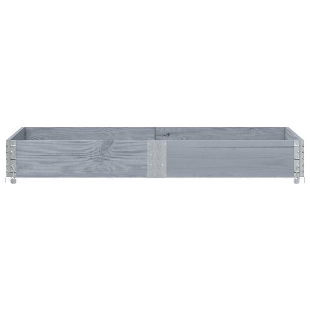 Plantenbak 150x50 cm massief grenenhout grijs
