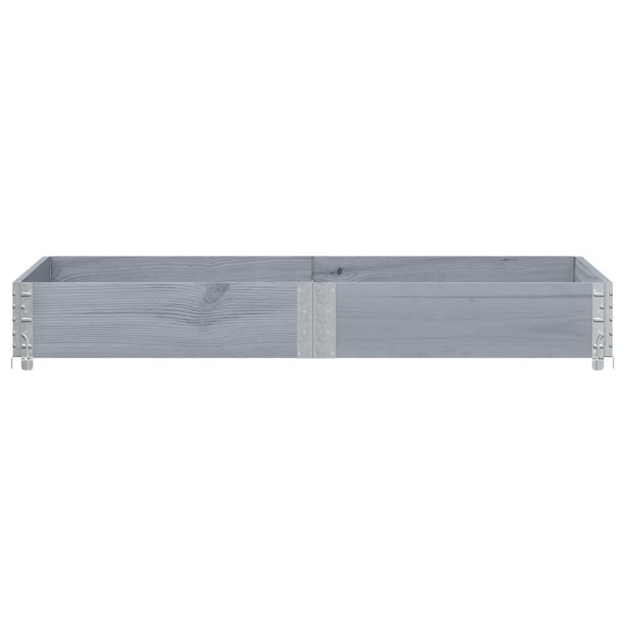 Plantenbak 150x50 cm massief grenenhout grijs