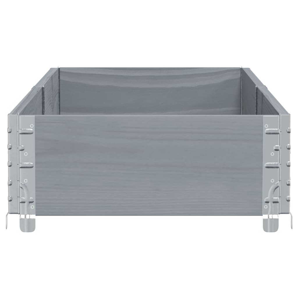 Plantenbak 150x50 cm massief grenenhout grijs