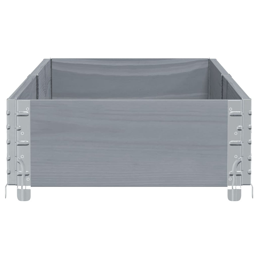 Plantenbak 150x50 cm massief grenenhout grijs