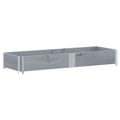 Plantenbak 150x50 cm massief grenenhout grijs