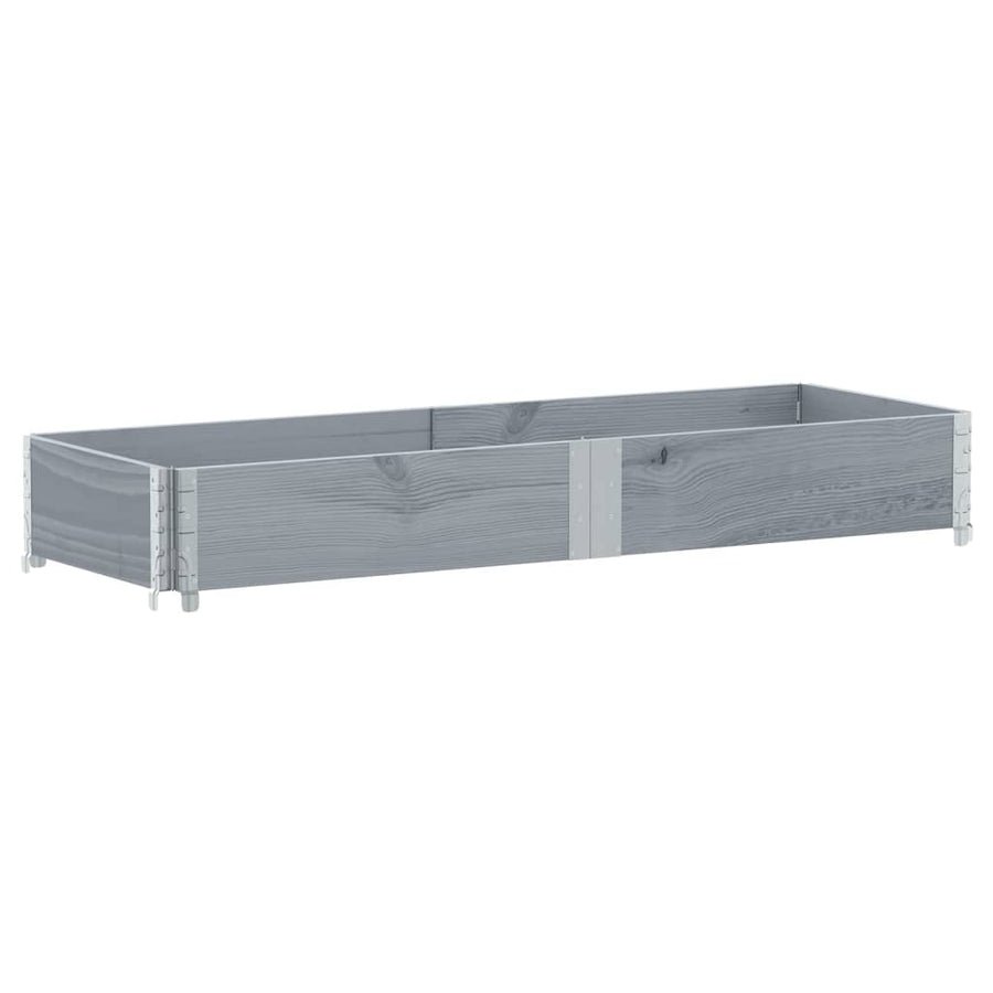 Plantenbak 150x50 cm massief grenenhout grijs