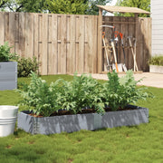 Plantenbak 150x50x21.5 cm massief grenenhout grijs