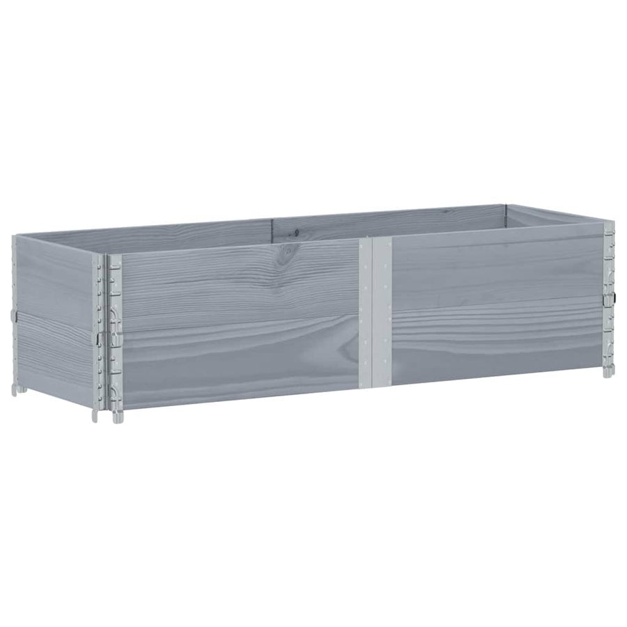 Plantenbak 150X50 Cm Massief Grenenhout 150 x 50 x 41 cm Grijs