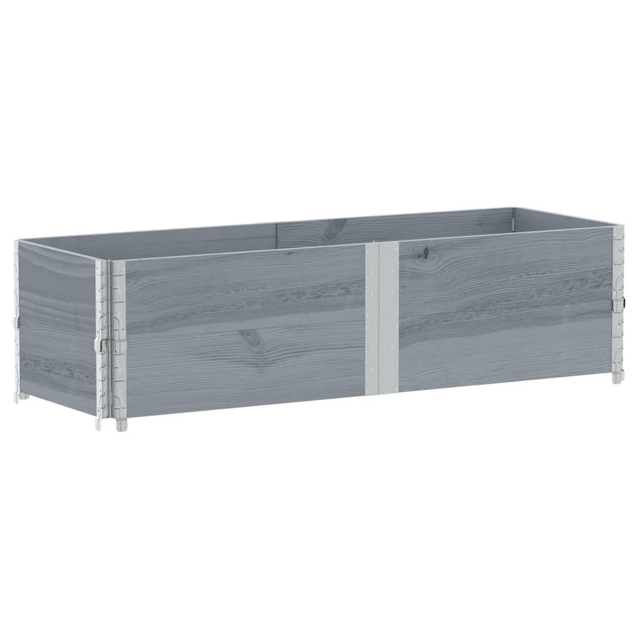 Plantenbak 150X50 Cm Massief Grenenhout 150 x 50 x 41 cm Grijs