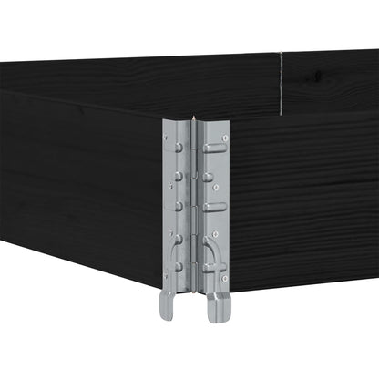 Plantenbak 150x100 cm massief grenenhout zwart