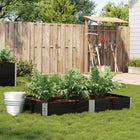 Planter box 150x100 cm solid black pine