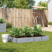 Plantenbak massief grenenhout grijs 150x100x21.5 cm