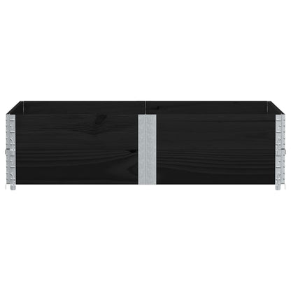 Plantenbak 150x100 cm massief grenenhout zwart