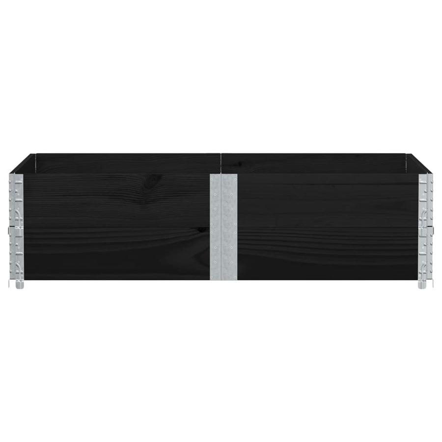 Plantenbak 150x100 cm massief grenenhout zwart