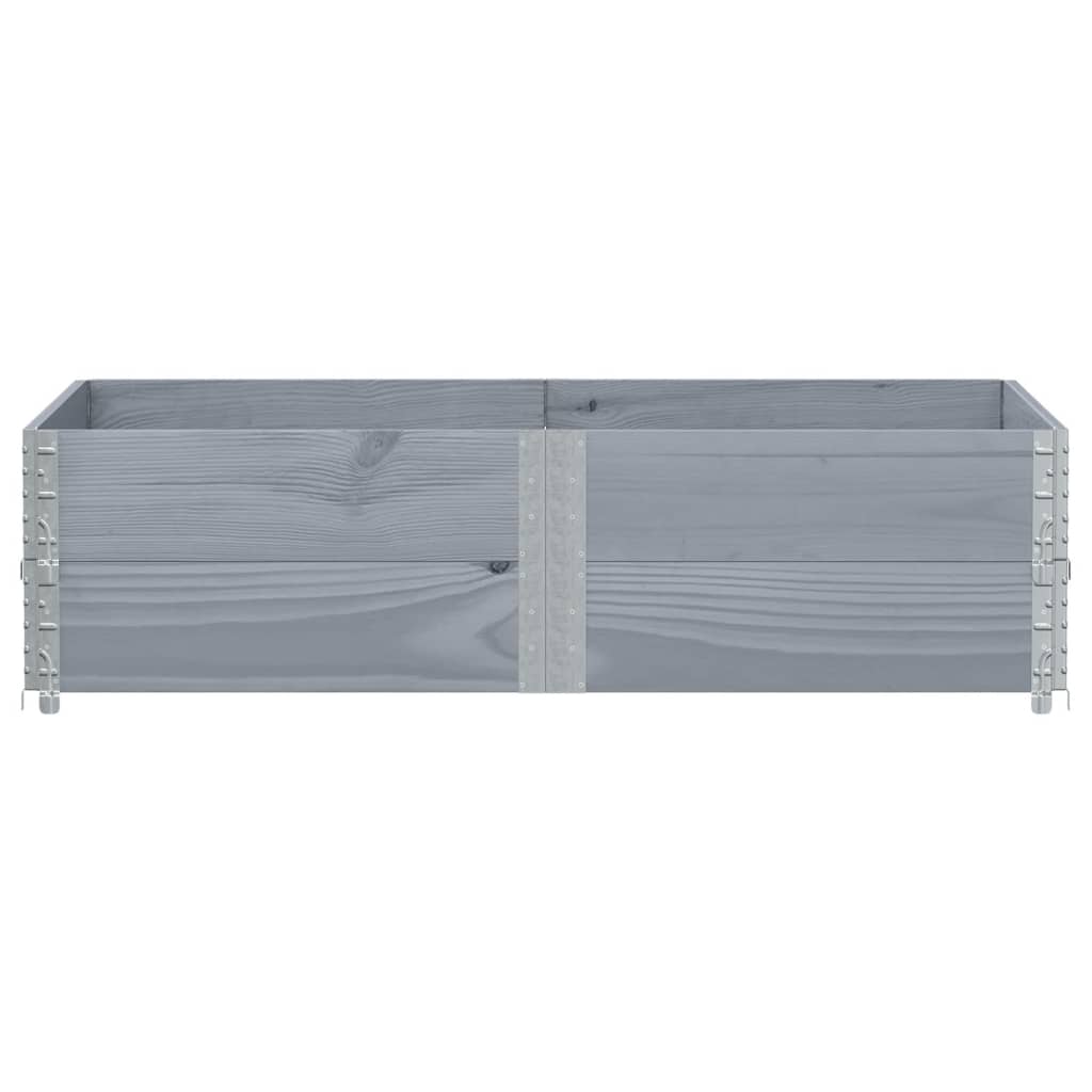 Plantenbak 150x100 cm massief grenenhout grijs