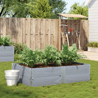 Planter 150x100 cm solid grey pine