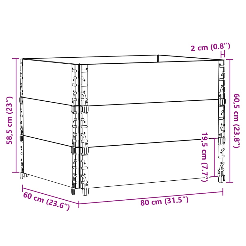 Plantenbak 80X60 Cm Massief Grenenhout 80 x 60 x 60.5 cm