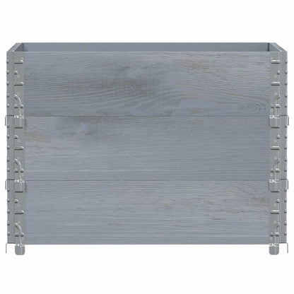 Plantenbak 80x60 cm massief grenenhout grijs