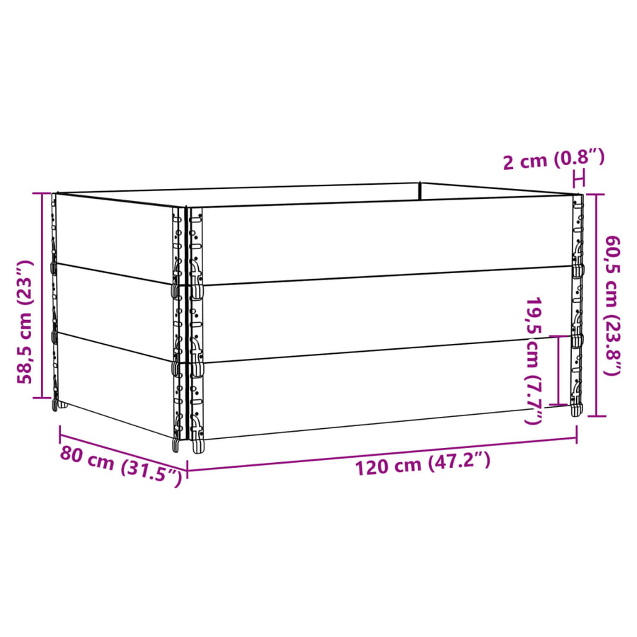 Plantenbak 120X80 Cm Massief Grenenhout 120 x 80 x 60.5 cm